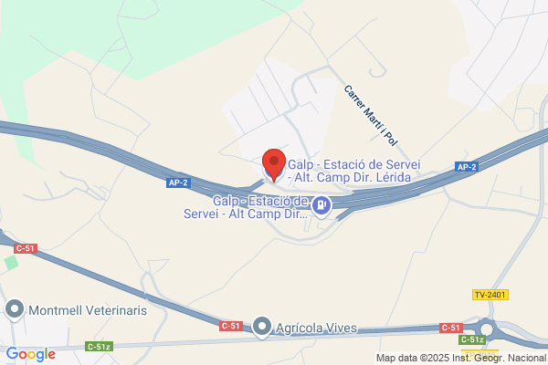Galp - Estación de Servicio - Alt Camp Dir. Barcelona